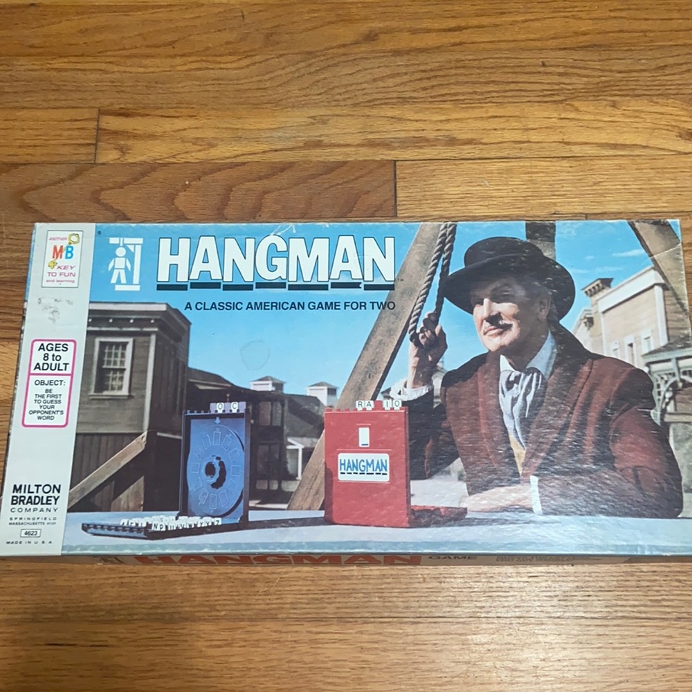 1976 Hangman Board game